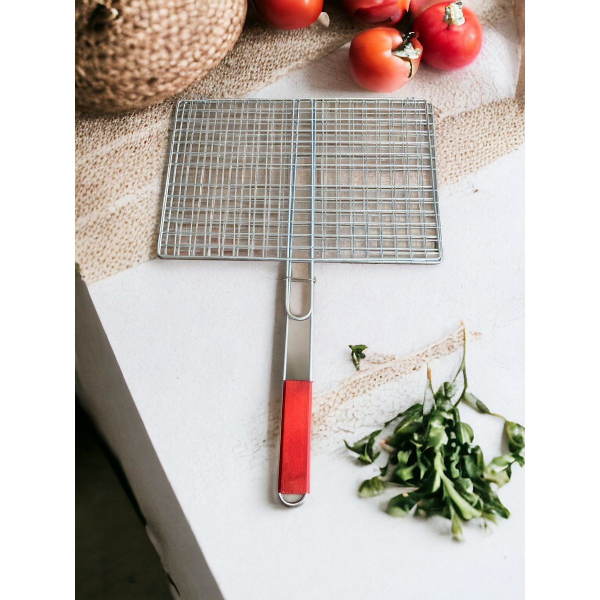 GENERICO - Parrilla grill Bbq parrilla 28x23cms vegetales carnes