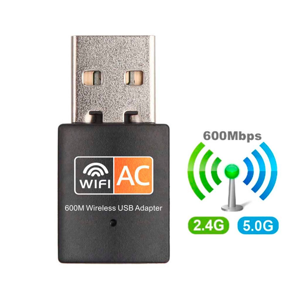 GENERICO - Adaptador Receptor Antena Wifi Usb 2.4 Ghz Pc Para Notebook