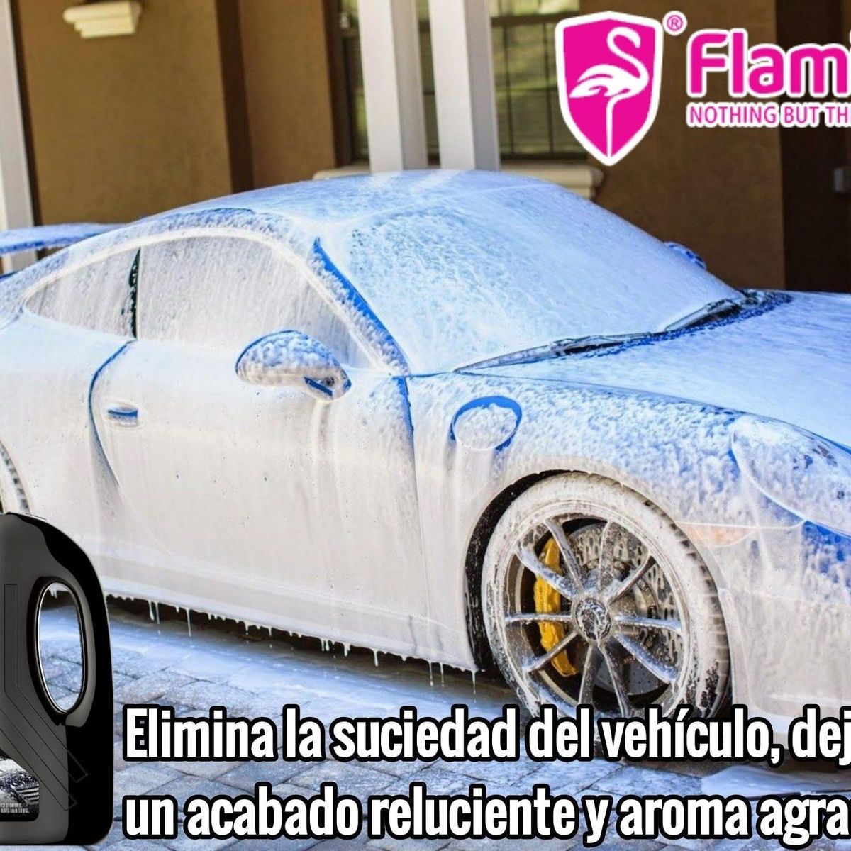 FLAMINGOS - Shampoo Con Cera Concentrado De Auto 1 Litro Flamingochile