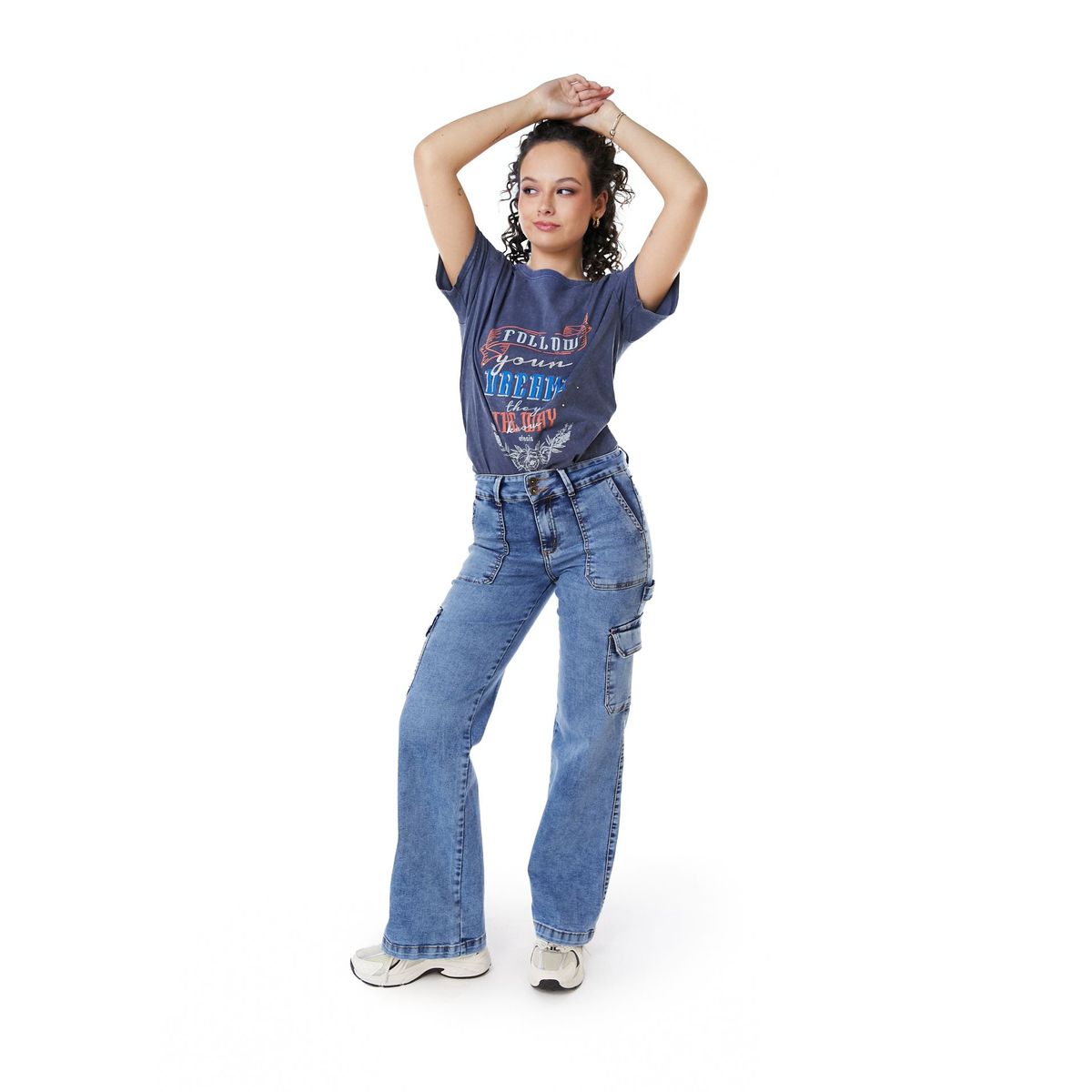 EFESIS - Jeans Palazzo Tiro Medio Mujer Efesis