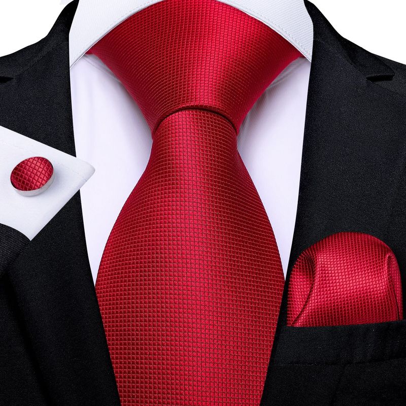 SONEC - Set Corbata Hombre Seda con Pañuelo Colleras Modelos Un Tono En Caja
