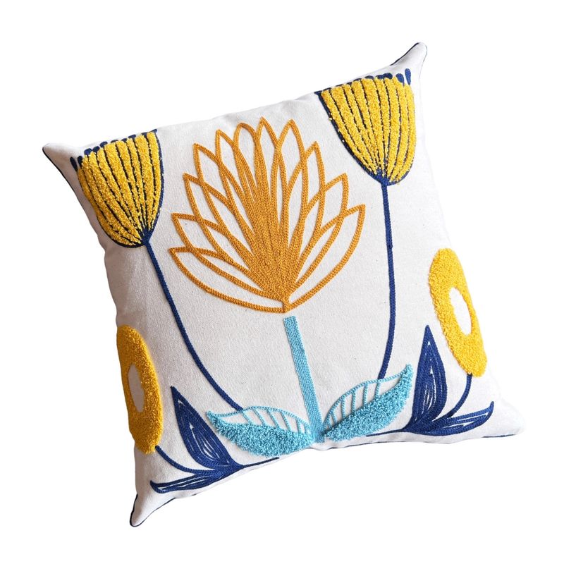 MANDIRHOME - Funda de Cojín Bordado Amanecer 45x45cms