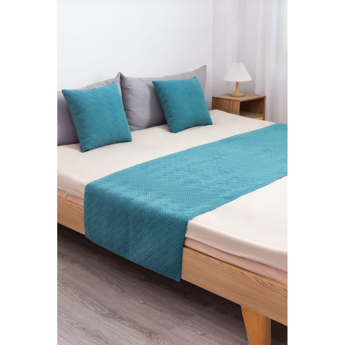 ANGELES DEL HOGAR - Piecera Plush Para 2plazasKing Turquesa