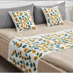 ANGELES DEL HOGAR - Piecera Bordada con diseño 2plazasKing