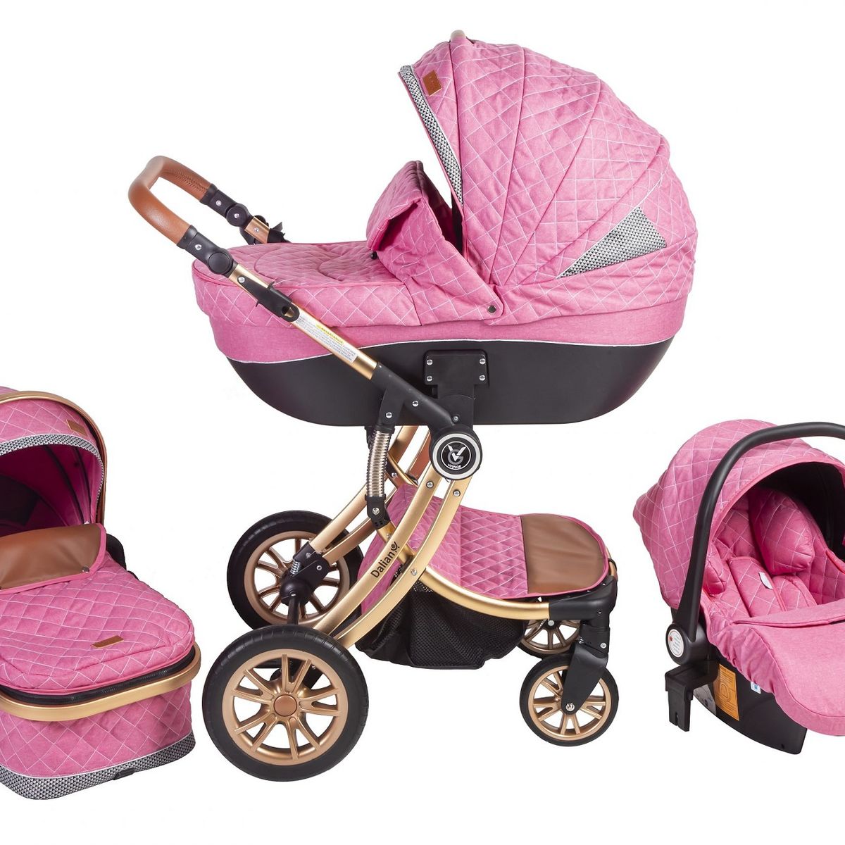 VOYAGE - Coche Travel System Dalian 3 en 1 Pink