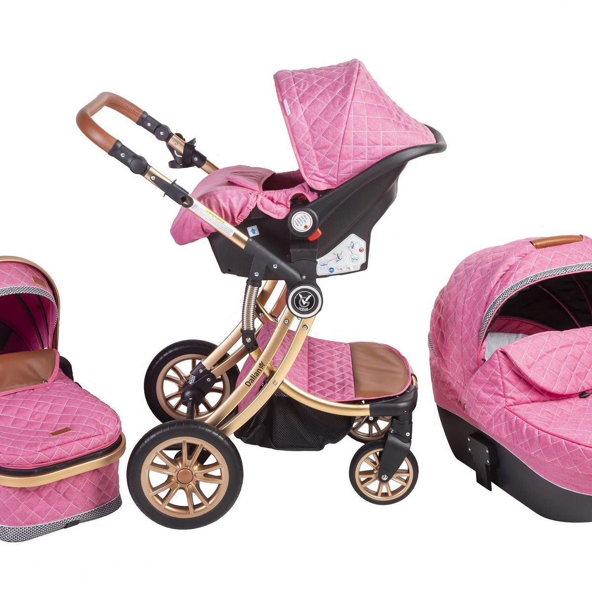 VOYAGE - Coche Travel System Dalian 3 en 1 Pink