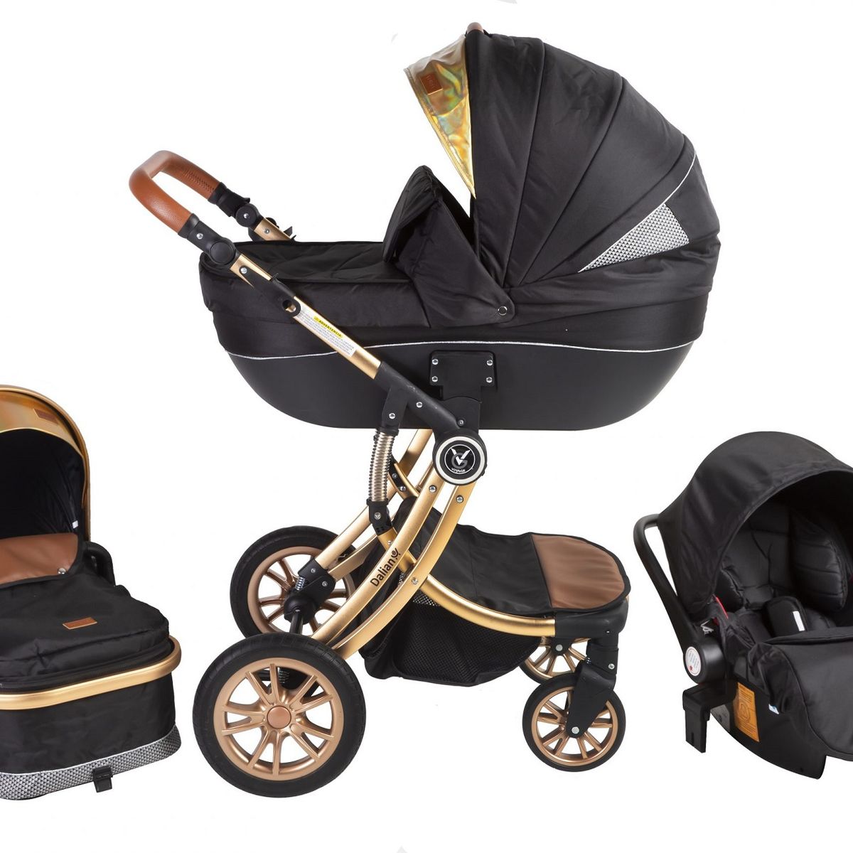 VOYAGE - Coche Travel System Dalian 3 en 1 Black Golden