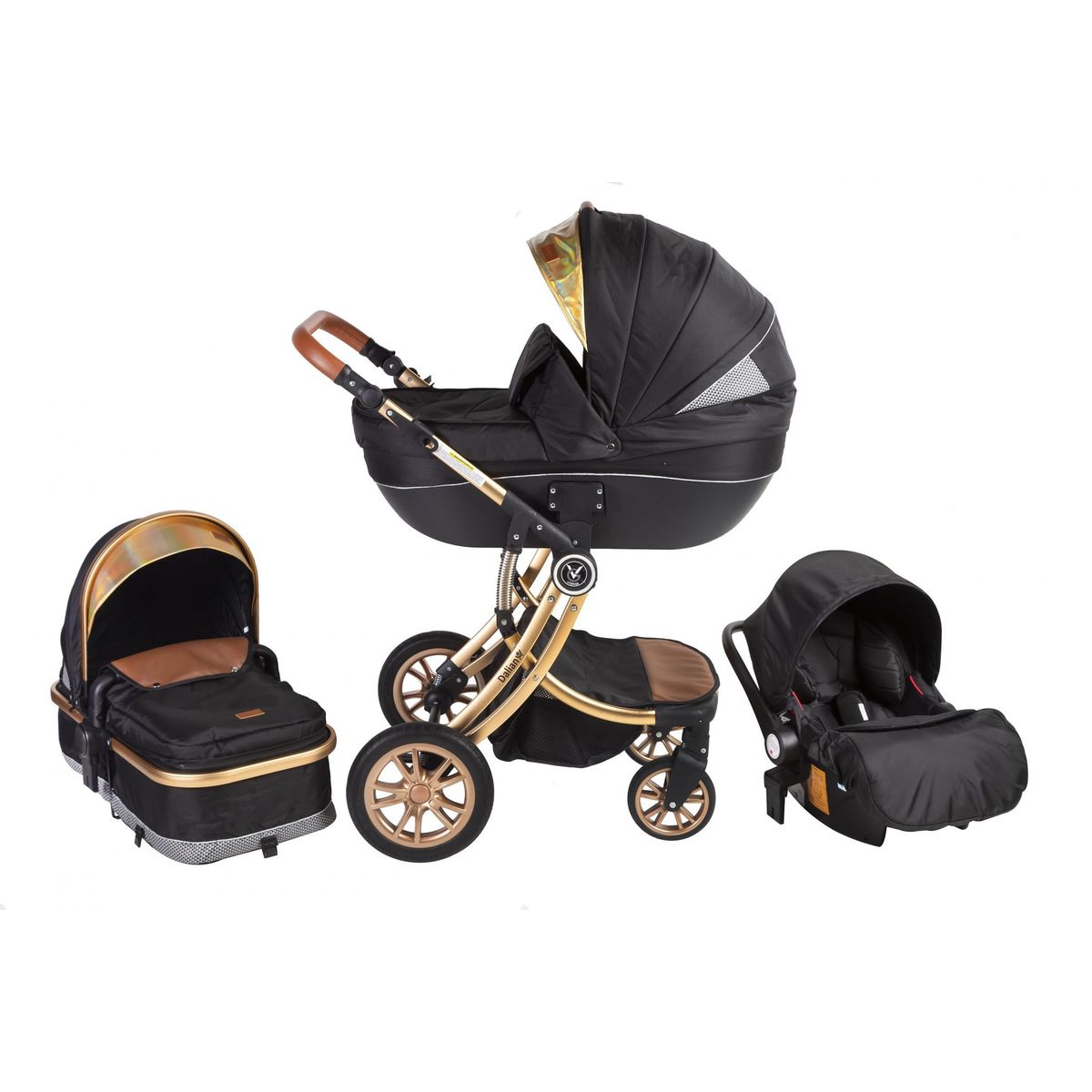 VOYAGE - Coche Travel System Dalian 3 en 1 Black Golden