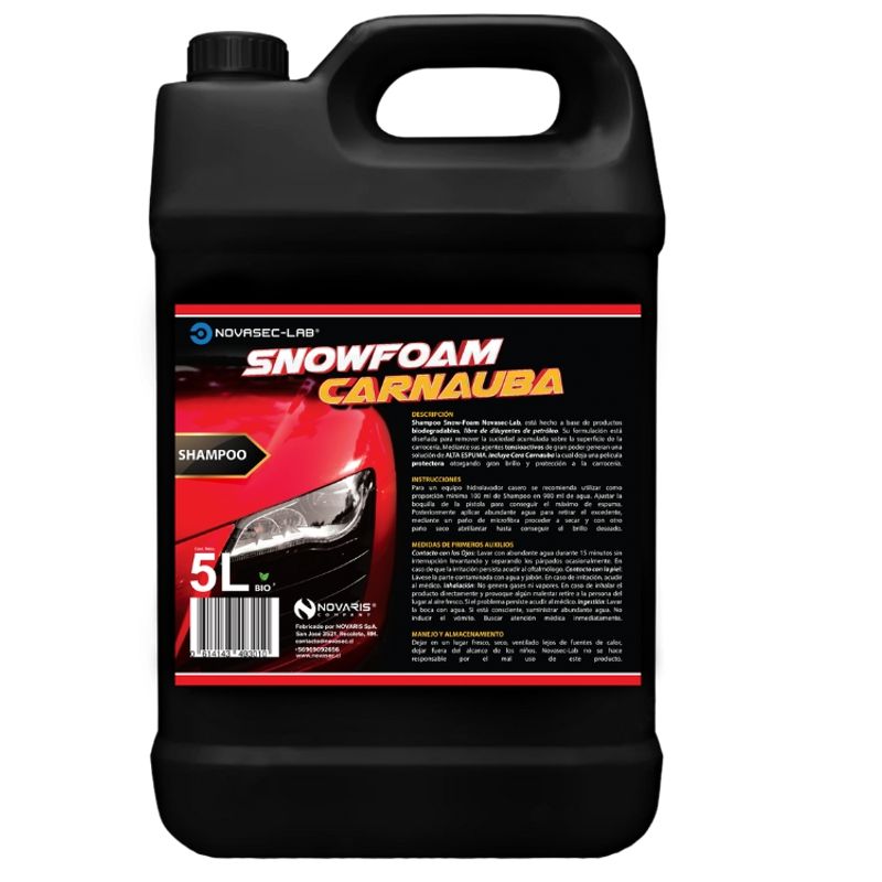 GENERICO - Shampoo Snow Foam Con Cera Carnauba 5 L