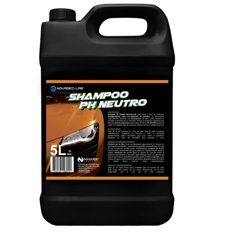 NOVARIS MUSIC - Shampoo Automotriz Ph Neutro 5L