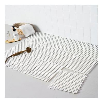 Imagen 2 del producto 6 Baldosa Alfombrilla Baño Ducha Drenaje Antidesliz Ventosa