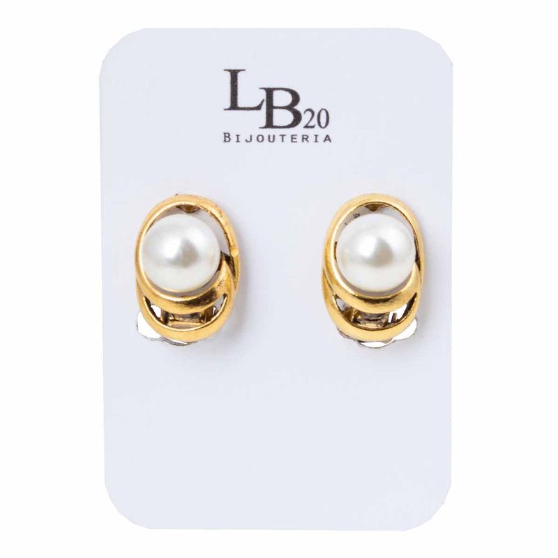 BIJOUTERIA LB20 SPA - Aros Clip Diseño 55 - Dorado