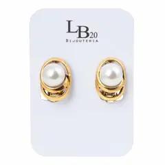BIJOUTERIA LB20 SPA - Aros Clip Diseño 55 - Dorado