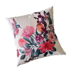 MANDIRHOME - Funda de Cojín Estampado Pajaritos y Limón