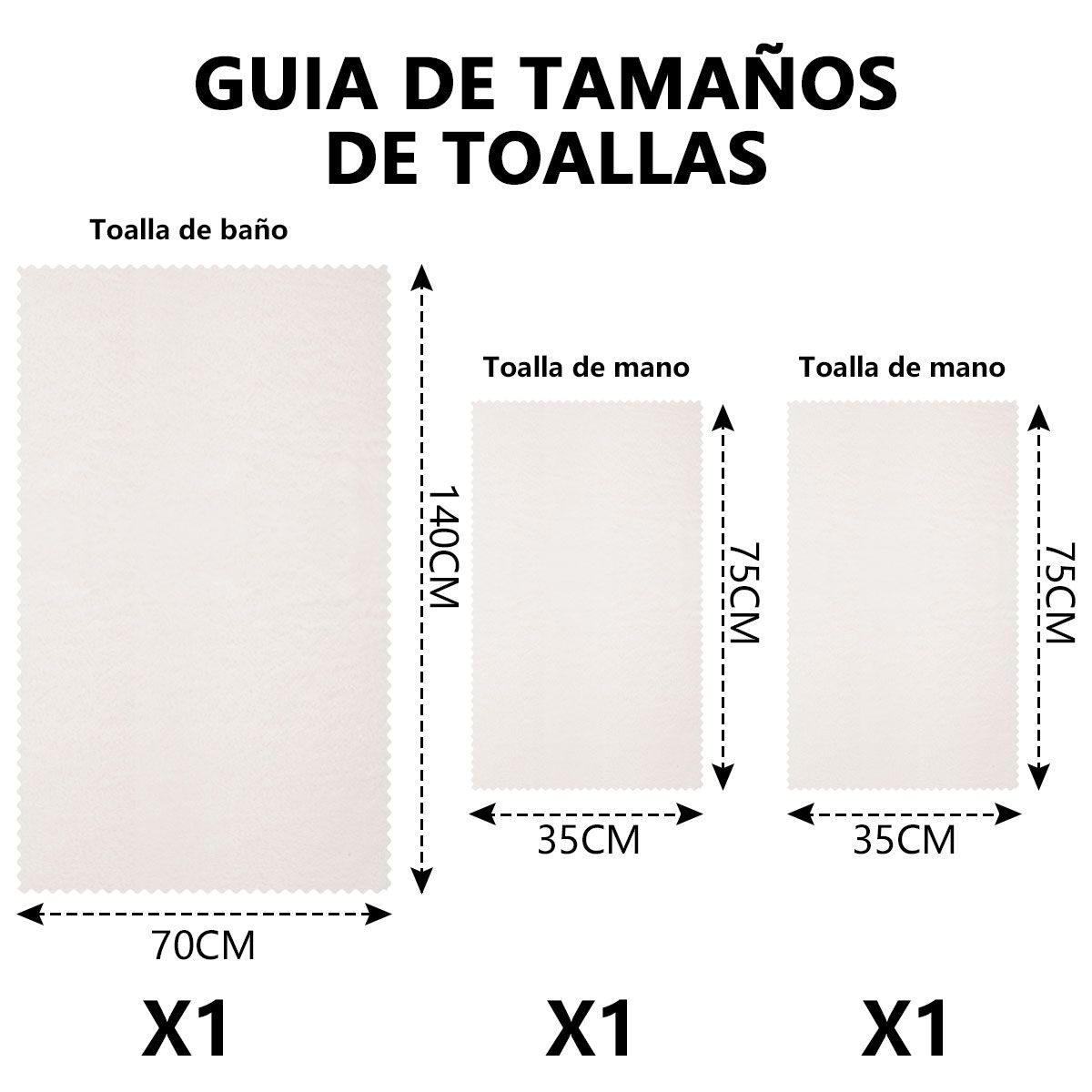 AIZO - Juego De Toalla Mano  Baño Vellón De Coral