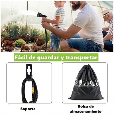 Imagen 2 del producto Manguera Retráctil Expandible 15 Metros Pistola Y Acoples Negro