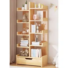 AIZO - Escritorio Organizador Estantes De Madera 10 Pisos Con Cajón