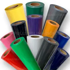 DETODOYMAS - Vinilo PU Para Textil Termotransferible por Metro - Azul Francia