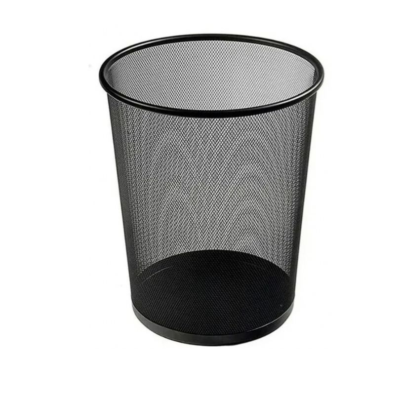 SANTU HOME & DECO - Basurero Metálico de Escritorio Pequeño Negro