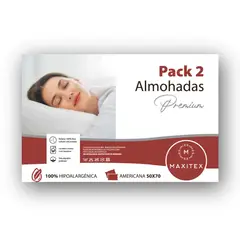 MAXITEX - PACK 2 ALMOHADAS 50x70