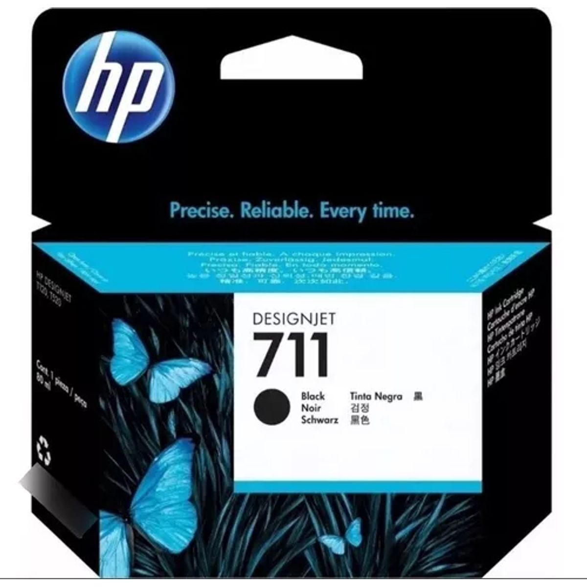 HP - Cartucho Tinta Hp 711 Negro 38 ml DesignJet Original HP