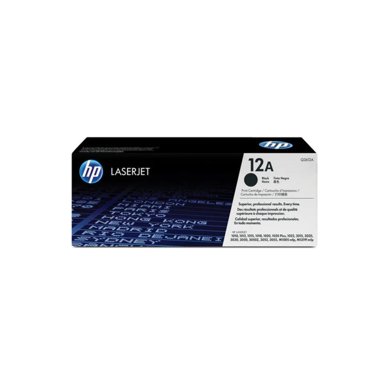 HP - Cartucho de Tóner HP LaserJet 12A Negro 2000 pag Original HP.