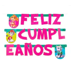 COTILLON ACTIVARTE - Guirnalda Cumpleaños Paw Patrol Niña Cotillón Activarte