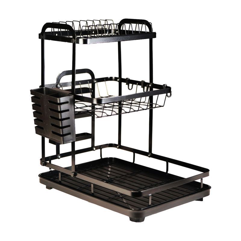BJ HOGAR - Secador Escurridor Loza Platos 3 Niveles Cocina Secaplatos
