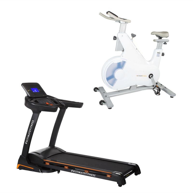 ULTIMATE FITNESS - TROTADORA ELÉCTRICA E600 ELITE  BICICLETA SPINNING Z650 PRO