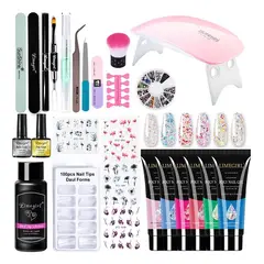 KEEJOIN - Set De Lámpara Led De Poligel De 6 W, Kit Completo De Herram