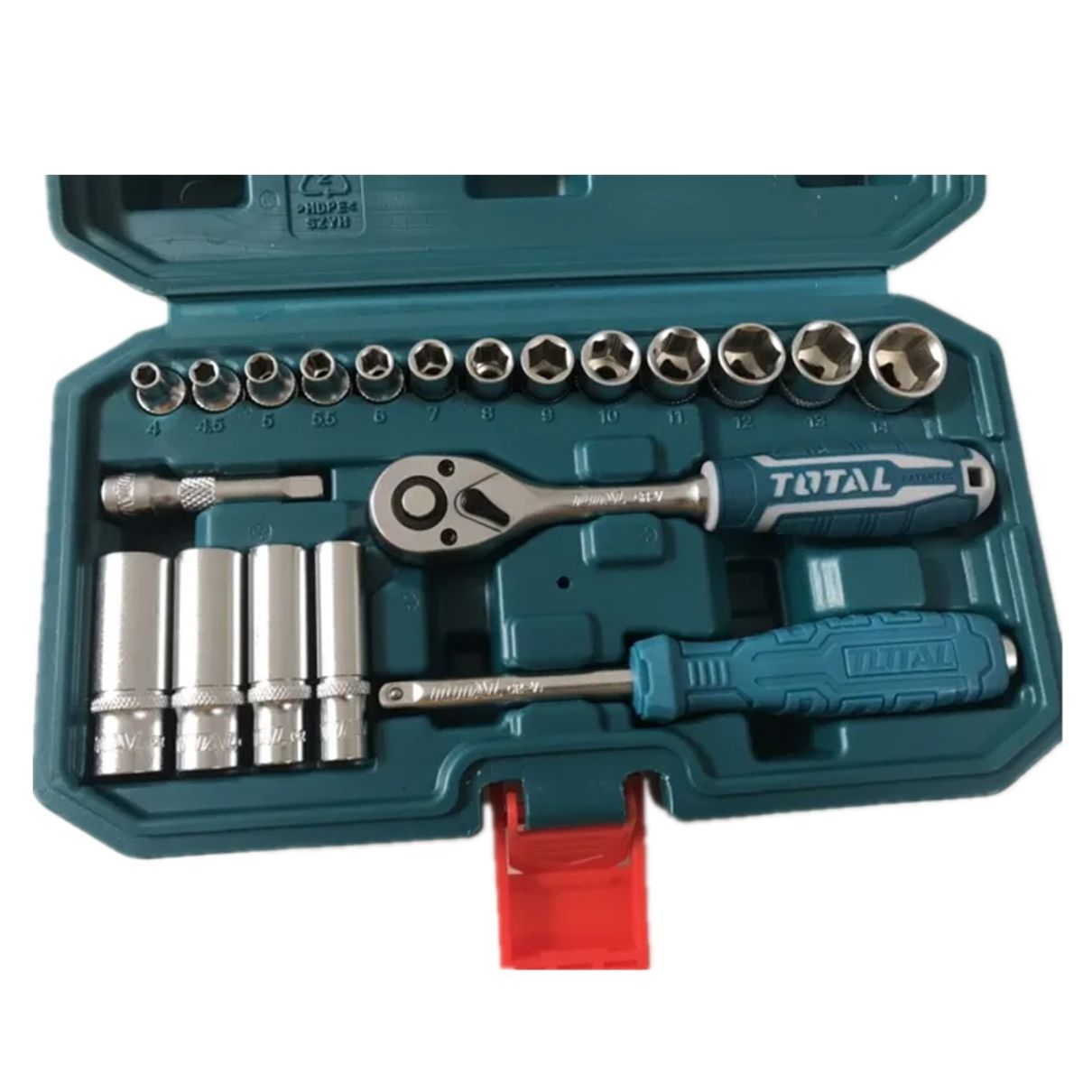 TOTAL TOOLS - Set Kit Juego De Dados Cuadrante 1/4 20 Piezas Total