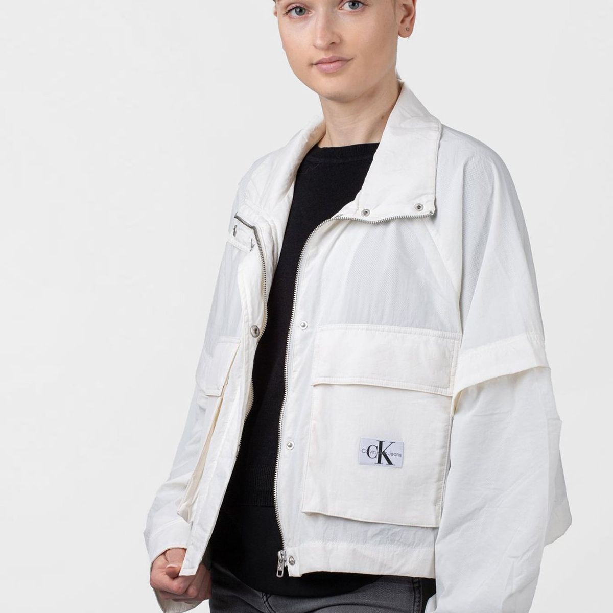 CALVIN KLEIN - Chaqueta con cremallera Blanco Calvin Klein