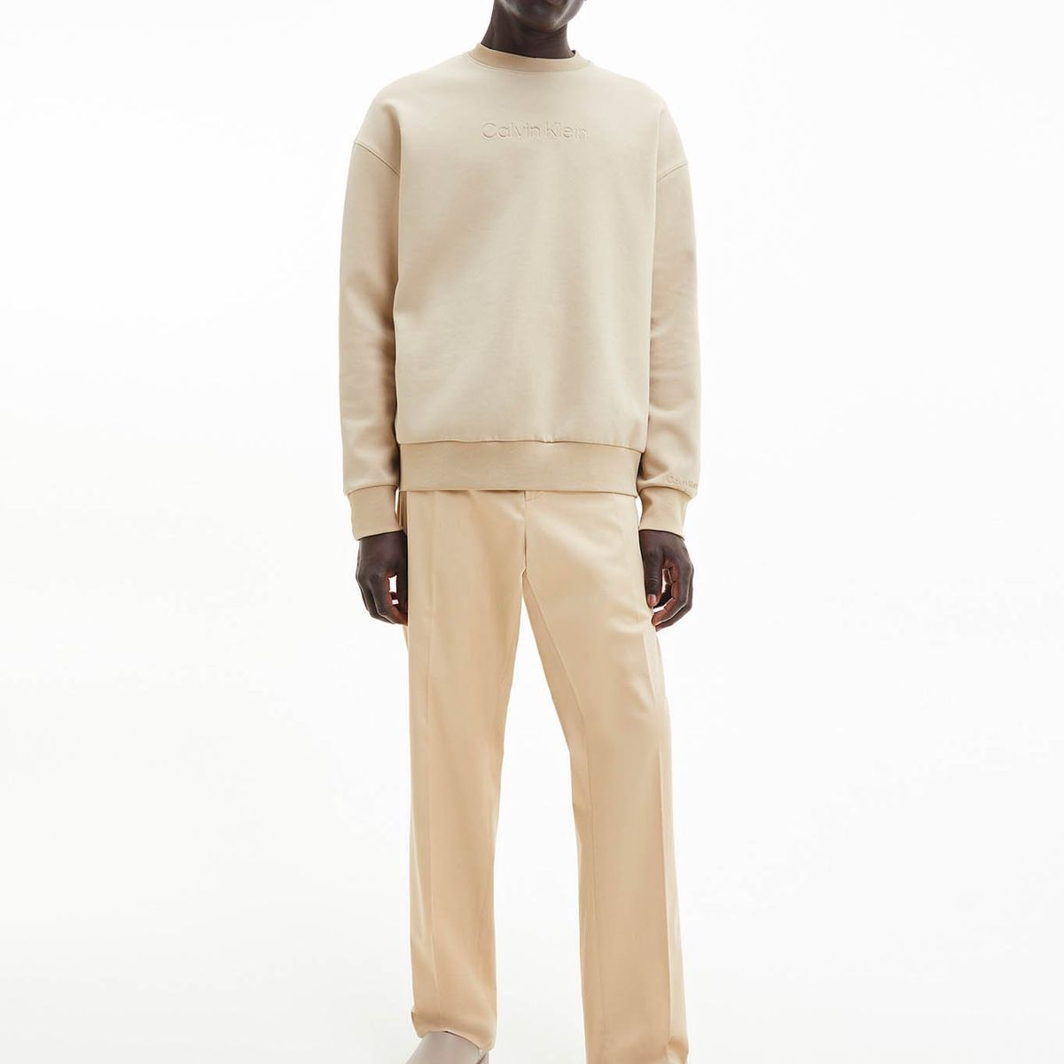 CALVIN KLEIN - Sudadera holgada de algodón orgánico Beige Calvin Klein