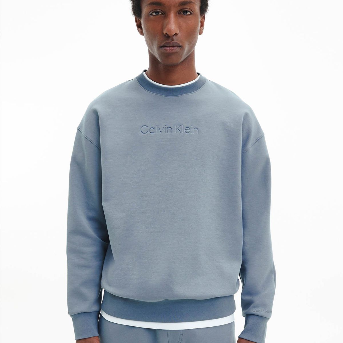 CALVIN KLEIN - Sudadera holgada de algodón orgánico Gris Calvin Klein