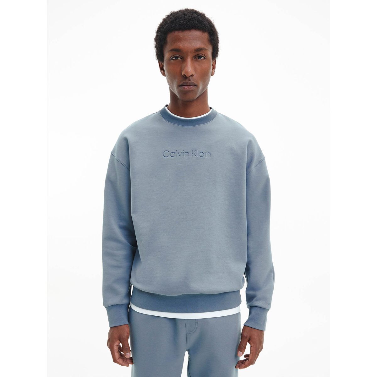 CALVIN KLEIN - Sudadera holgada de algodón orgánico Gris Calvin Klein