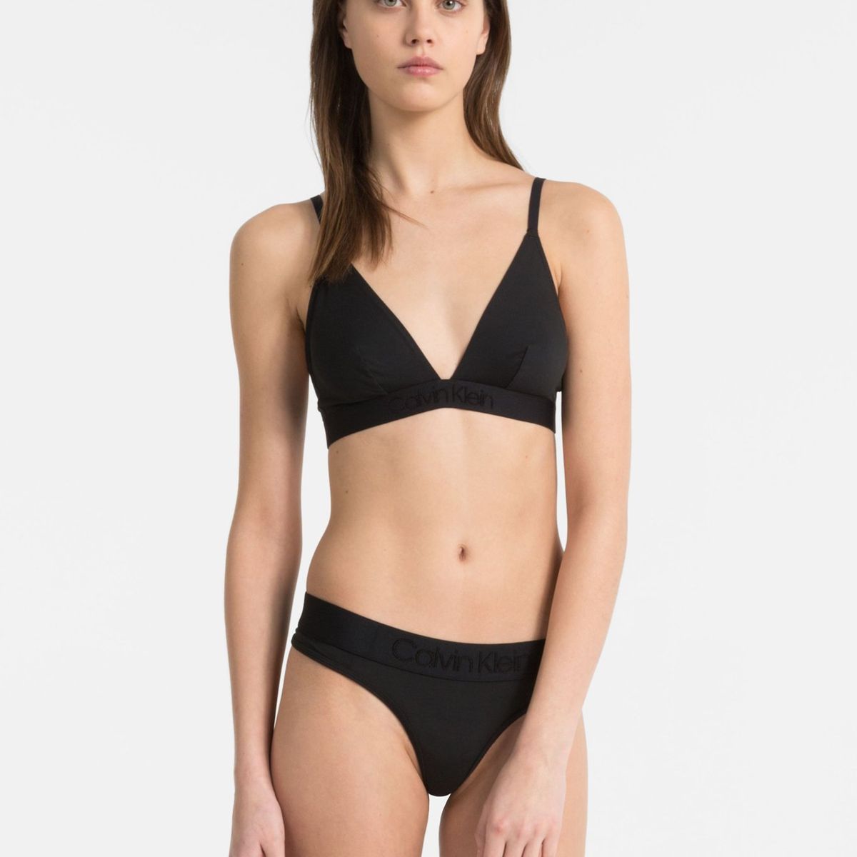 CALVIN KLEIN - Sujetador con triangular Negro Calvin Klein