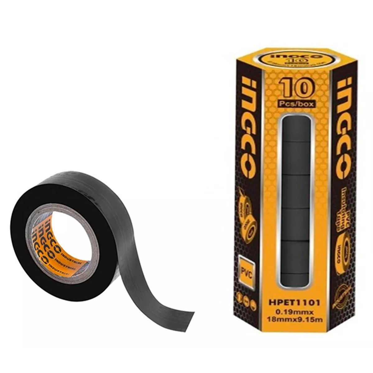 INGCO - Huincha Cinta Aisladora Pvc 18mm X 915mts 10und Hpet1101