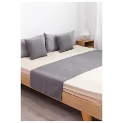 GENERICO - Piecera Decorativa + 2 Fundas Diseño Nordico Color Gris