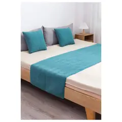 GENERICO - Piecera Decorativa + 2 Fundas Diseño Nordico Color Turquesa