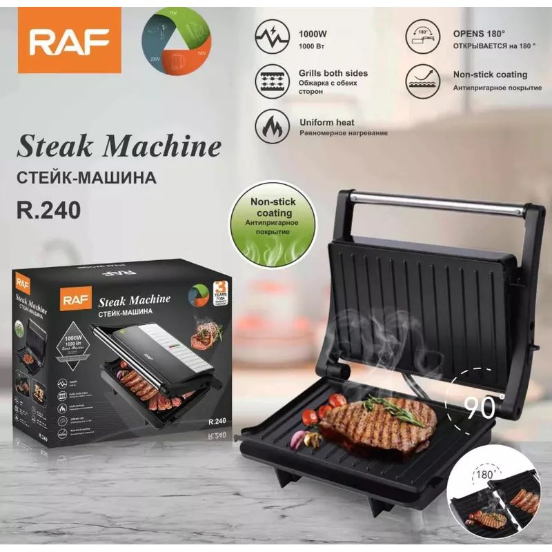 GENERICO - Sandwichera Grill Electrico Parrillera Panini Multifuncional Raf