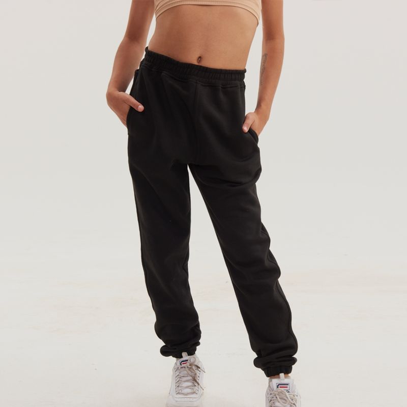 VEIT - Pantalón Buzo Hombre Mujer Negro Veit