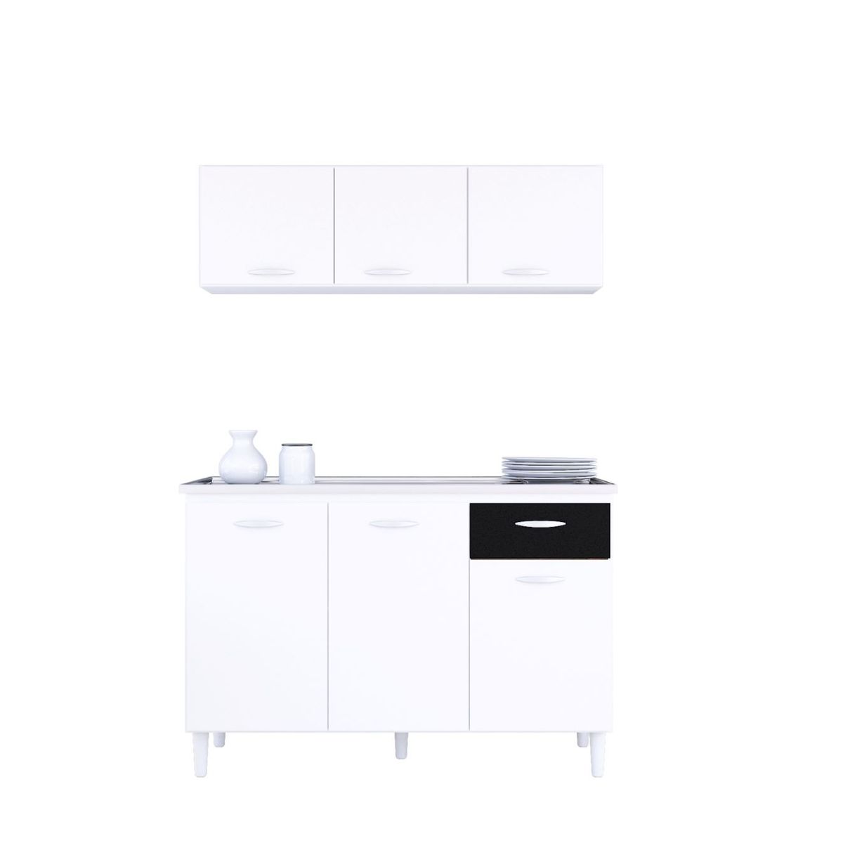 TAHUARI - Mueble de cocina Maria Gracia blanconegro