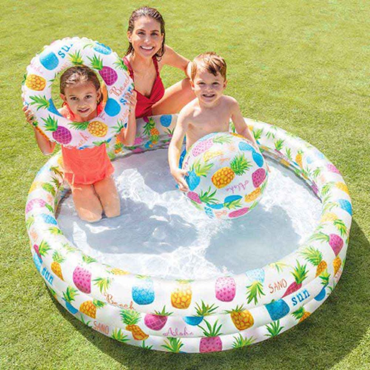 INTEX - PISCINA FRUTAS SPLASH SET INFLABLE 132M X 28CM INTEX