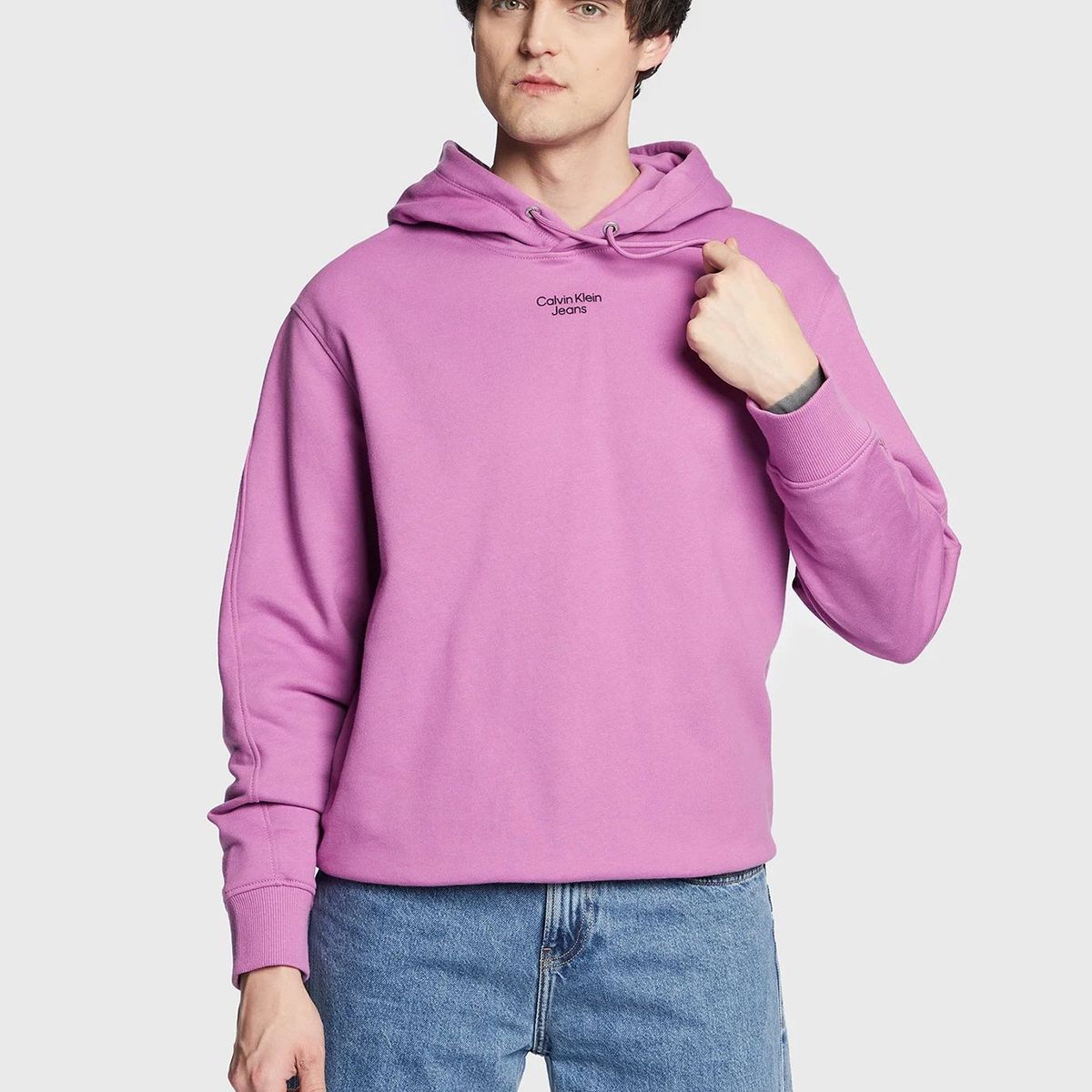 CALVIN KLEIN - Sudadera holgada con capucha Violeta Calvin Klein