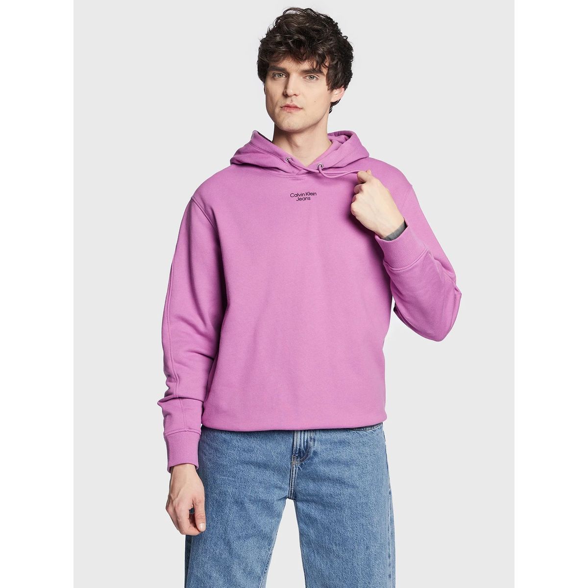 CALVIN KLEIN - Sudadera holgada con capucha Violeta Calvin Klein