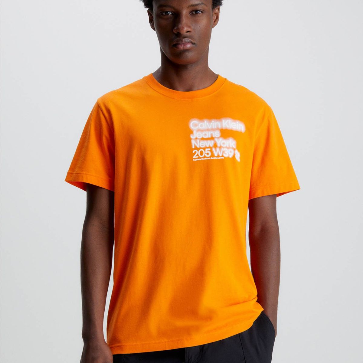 CALVIN KLEIN - Camiseta holgada de algodón orgánico Naranja Calvin Klein