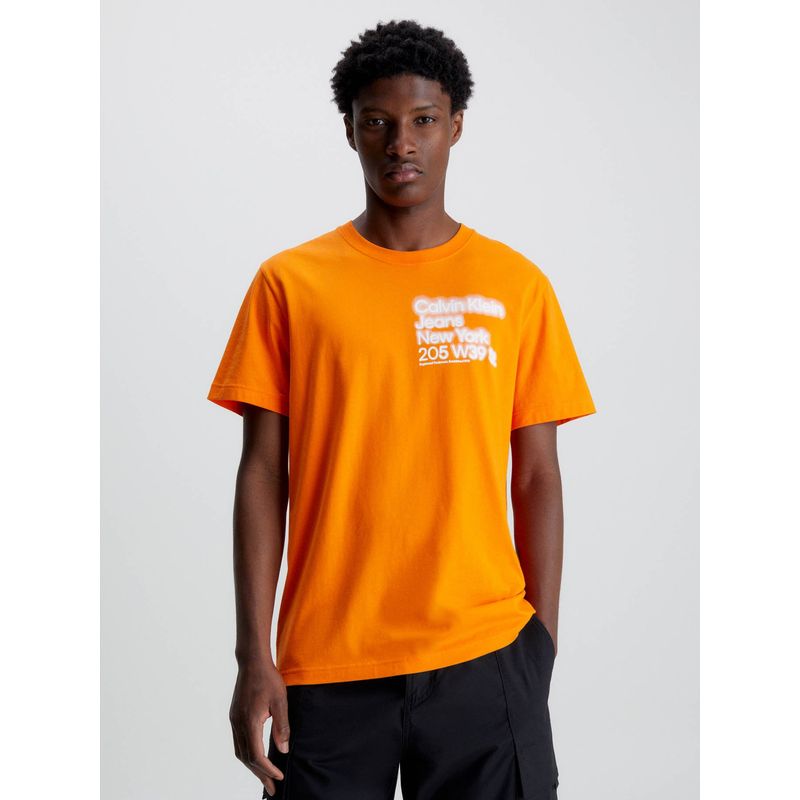 CALVIN KLEIN - Camiseta holgada de algodón orgánico Naranja Calvin Klein