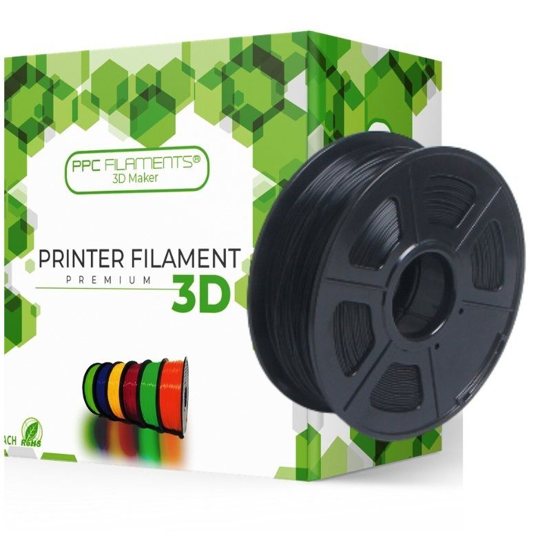 PPC FILAMENTS - Filamento 3D ABS Negro 1kg Ppc - Filamentos