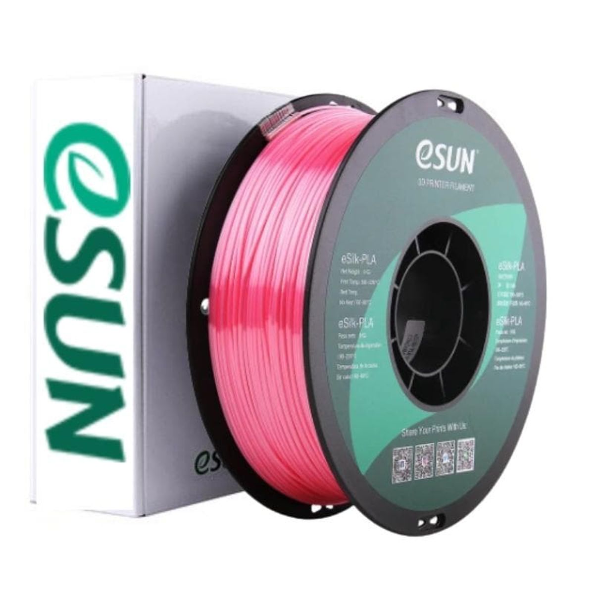 ESUN - Filamento 3D PLA Seda Rosado 1kg Esun - Filamentos