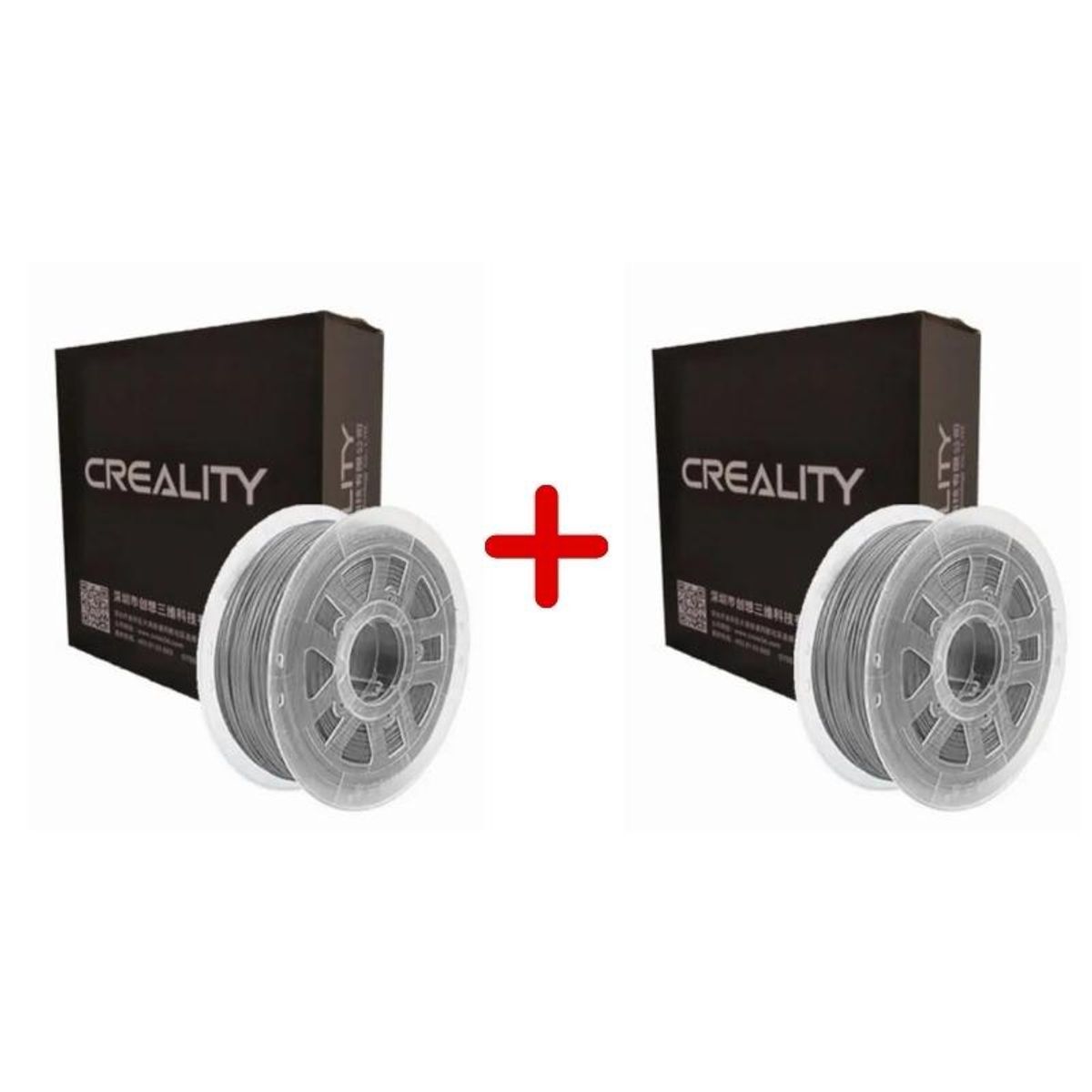 CREALITY - Pack 2 x Filamento 3D PLA Gris 1kg Creality - Filamentos